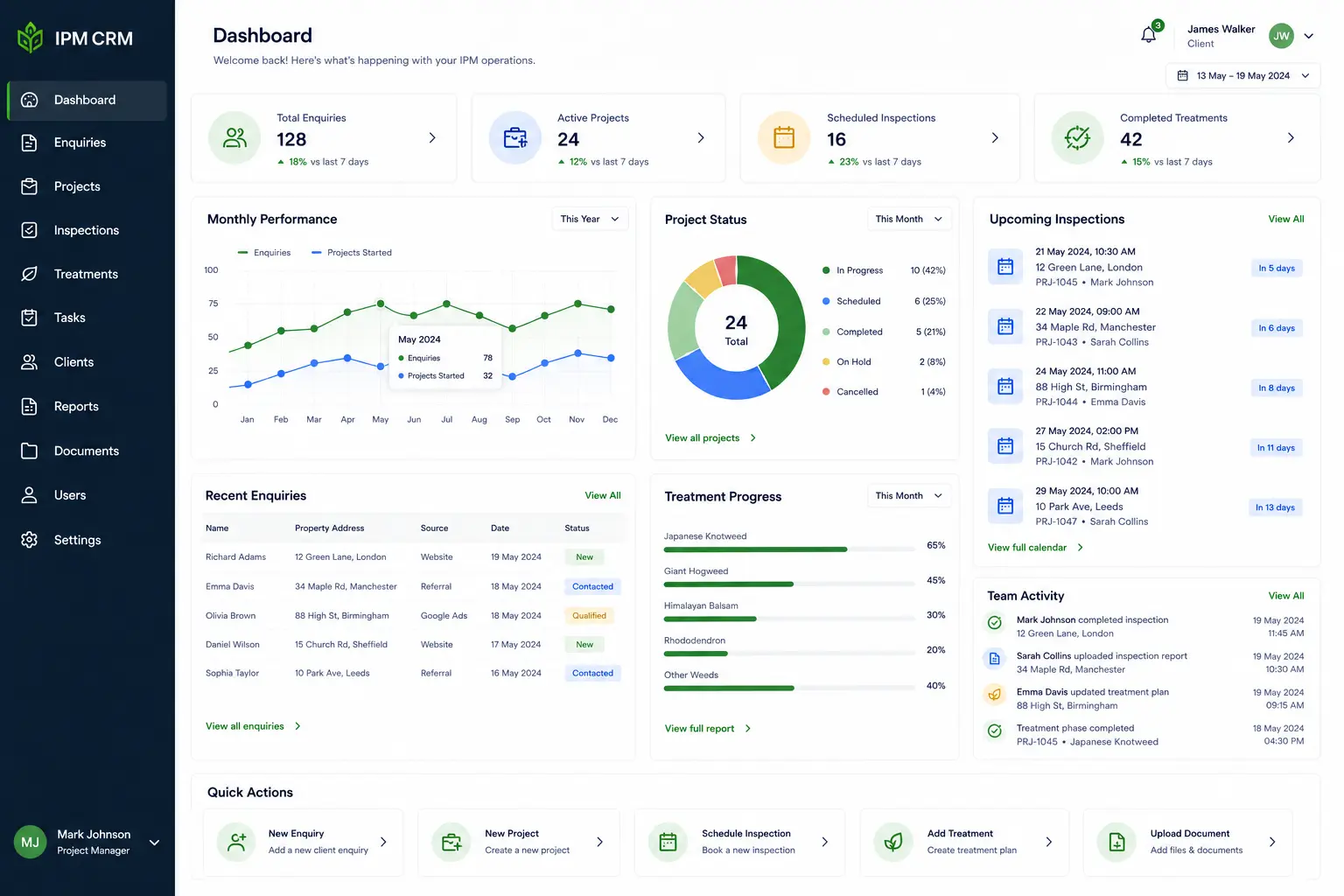 Invasive Plant Management & Inspection CRM Platform